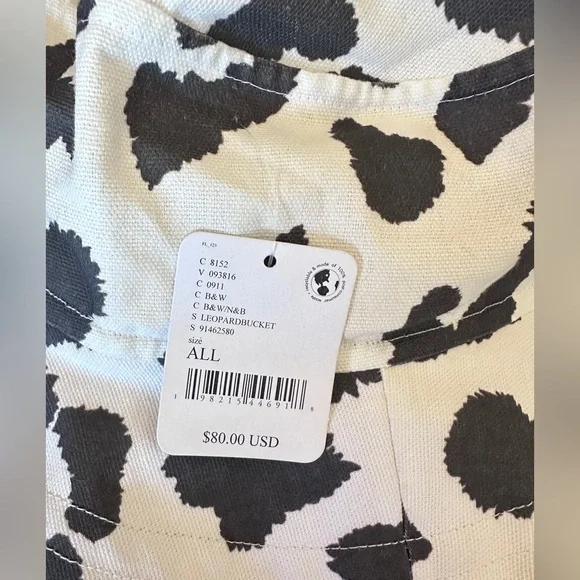 NWT Free People x WeekNDR Leopard Bucket Hat in B&W - Picture 4 of 4